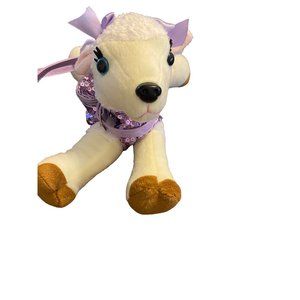 Poochie and Co Purple Sequin Lamb Plush Purse Handbag Toy